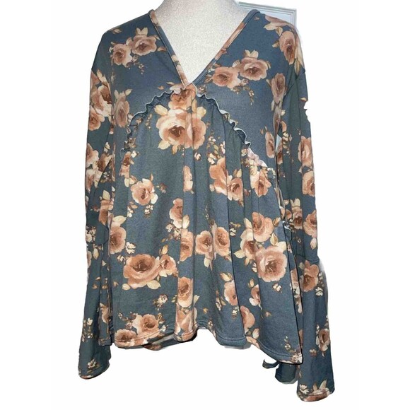 Altar’d State Floral Boho Top.  New Size Large. LTOP712 - Picture 1 of 5